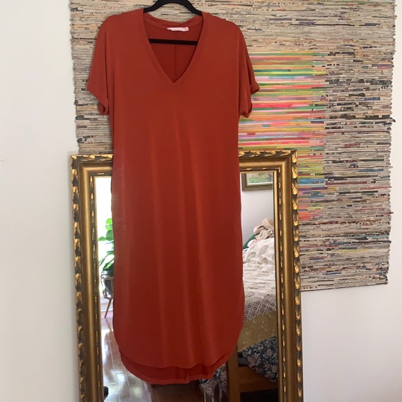Lush Dresses & Skirts - Lush V-Neck T-Shirt Maxi Dress Modal Comfy Stretchy Lounge Coverup Size Small